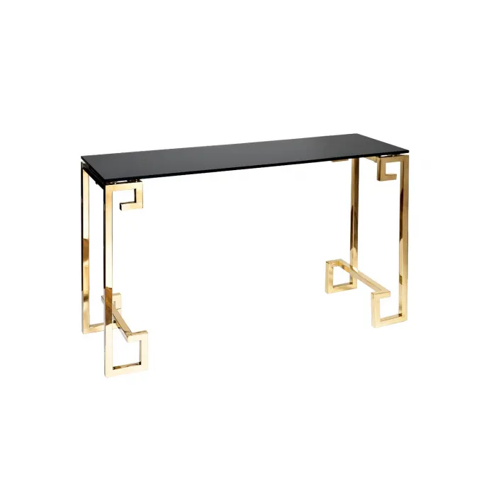 Консоль черное стекло/золото 13RXC3049-GOLD от ImperiumLoft