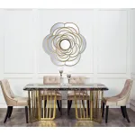 Стол обеденный Dark Emperator коричневый искусственный мрамор/золото от ImperiumLoft