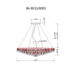 86-8015/800S Люстра d.80*h.32см, хром от ImperiumLoft