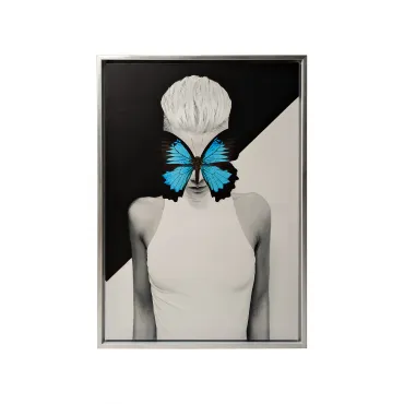 89VOR- BUTTERFLY/GIRL Постер Девушка с бабочкой 70*100 см, багет кэнвес