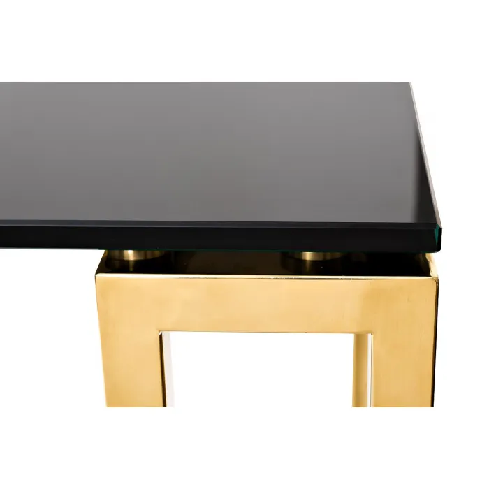 Консоль черное стекло/золото 13RXC3049-GOLD от ImperiumLoft