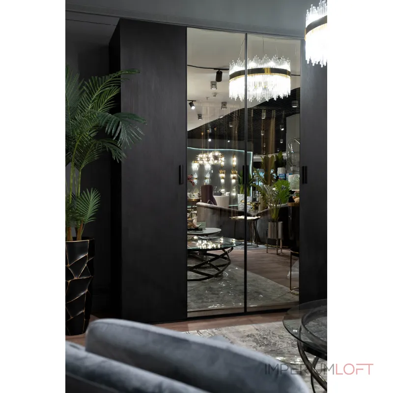 Шкаф однодверный с полками черный от ImperiumLoft Шкаф однодверный с полками черный от ImperiumLoft