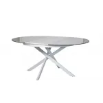 83MC-1907DT WH Стол обед.круг раскл.керам.бел. 170(120)*120*76см от ImperiumLoft