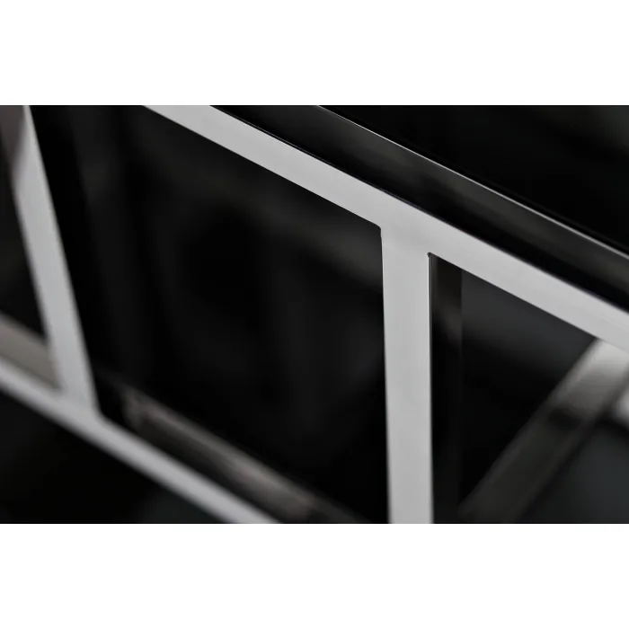 46AS-SH1076-SILVER Стеллаж серебристый/темн.ст. 80*35*180см от ImperiumLoft