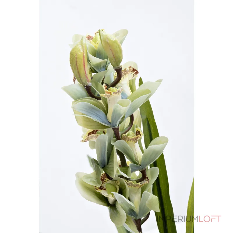 Орхидея Cymbidium искусствнная белая в горшке