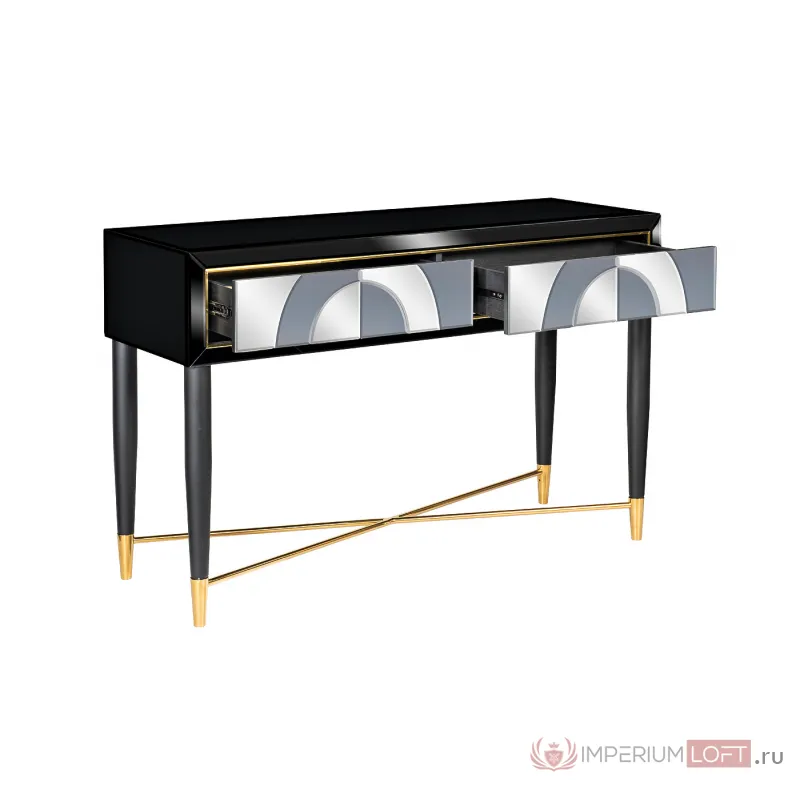 KFG122 Консоль 2 ящика зеркало двухцветное 120*42*75см от ImperiumLoft