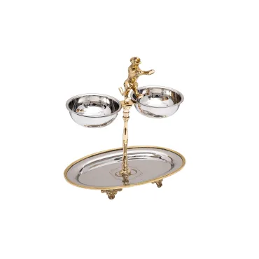 Подставка для закусок двухуровневая Garda Decor Леопард 95IM-16534