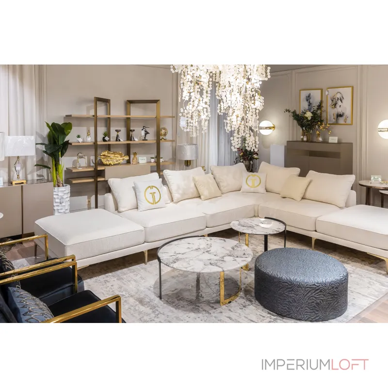 Пуф Garda Decor MURANO-80-3K-ПРИНТСИНИЙ-Ana SIN