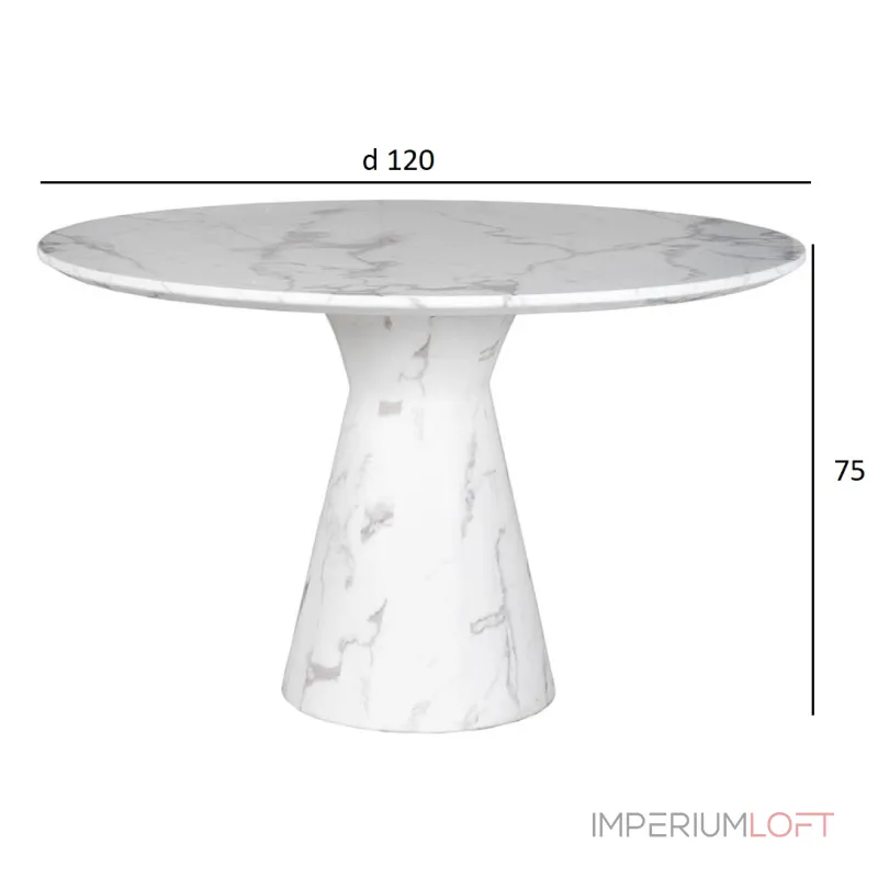 Обеденный стол GardaDecor 33FS-120-STOL/OB-BEL