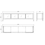 Тумба Garda Decor Grimaldi 77IP-GD008-TV/1