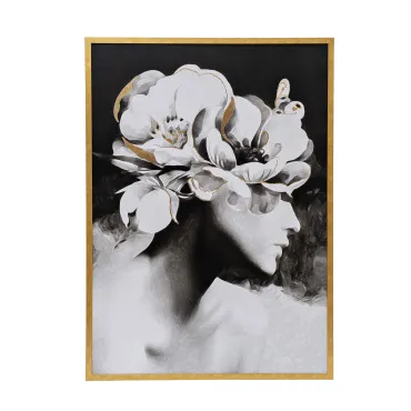 Холст "девушка с цветами" Garda Decor 89VOR-GIRL FLOWER-2