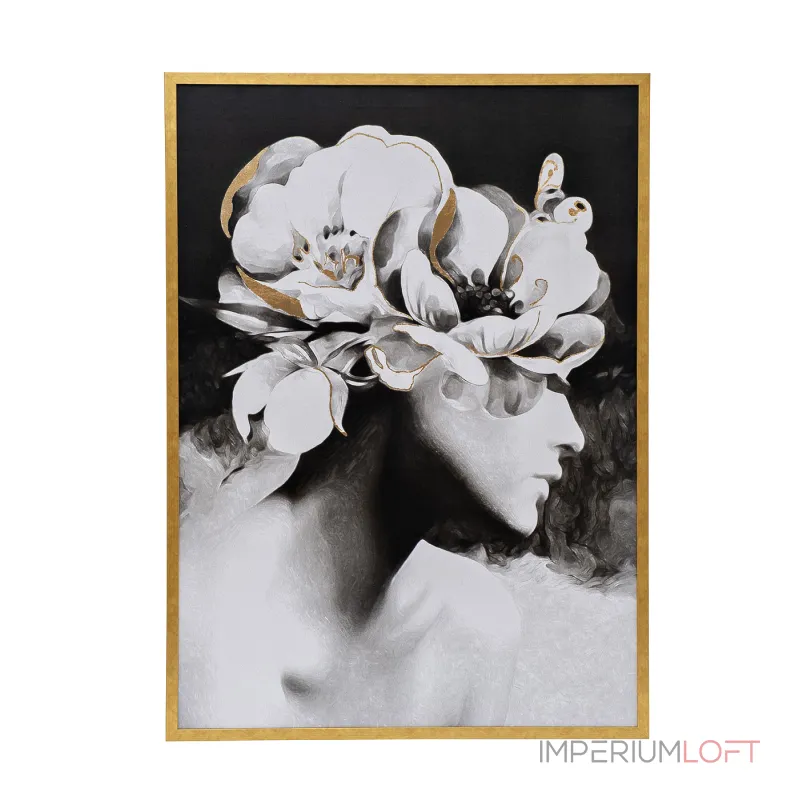 Холст "девушка с цветами" Garda Decor 89VOR-GIRL FLOWER-2