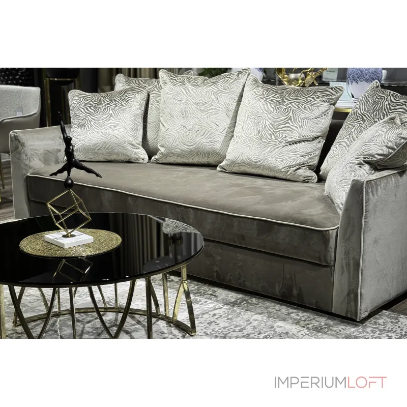 Диван Garda Decor MORES(K)-Velv SBEG+Velv ECRU+Umbr SBEG