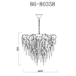 Подвесная люстра "Капли" GardaDecor 86-80358