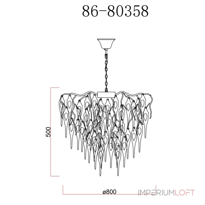 Подвесная люстра "Капли" GardaDecor 86-80358