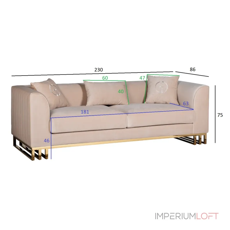 Диван Garda Decor Lucerne 102AN-20493 Диван Garda Decor Lucerne 102AN-20493