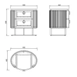 Тумбочка Garda Decor Luciano 77IP-GD010-TUMB