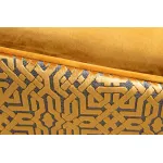 Диван Garda Decor TREVI-230M-3К-Velv ORANG+Lattice ORANG