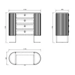 Комод Garda Decor Luciano 77IP-GD010-KOM