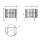 Тумбочка Garda Decor 77IP-GD009-TUMB/1