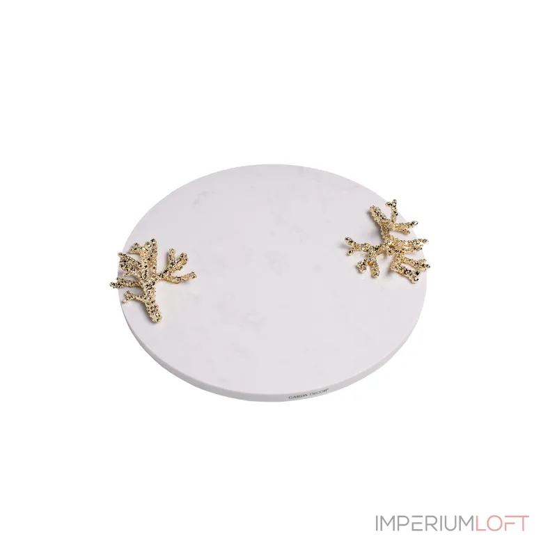 Поднос мраморный с золотым декором Garda Decor 55RD6272 Поднос мраморный с золотым декором Garda Decor 55RD6272