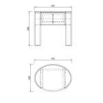 Тумбочка Garda Decor 77IP-30300