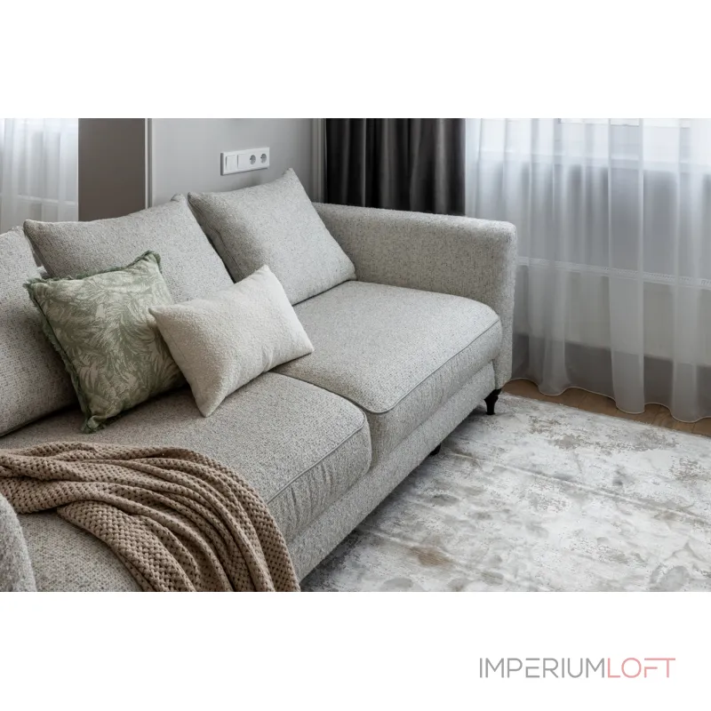 Диван трехместный GardaDecor Sorrento 187BD-SORRENTO(K)-230M-3K-Santo1902-SECRU+Nev83
