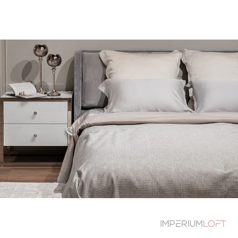 Покрывало серое Garda Decor 121GD-12112 Покрывало серое Garda Decor 121GD-12112
