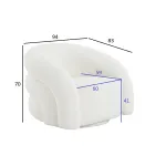 Поворотное кресло GardaDecor DY-KRES-117 BEL