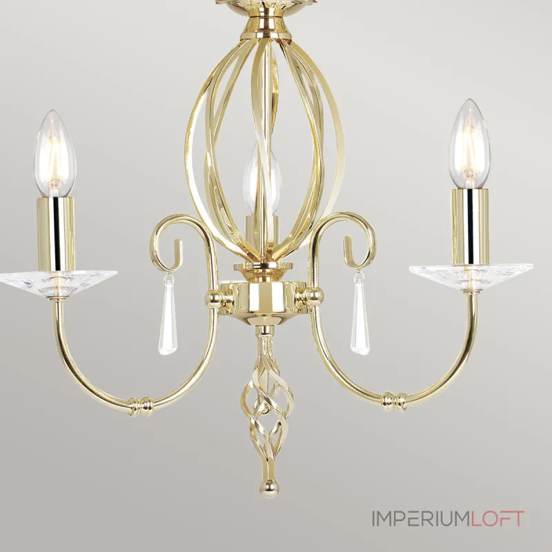 Люстра Elstead Lighting Aegean AG3-POL-BRASS Люстра Elstead Lighting Aegean AG3-POL-BRASS