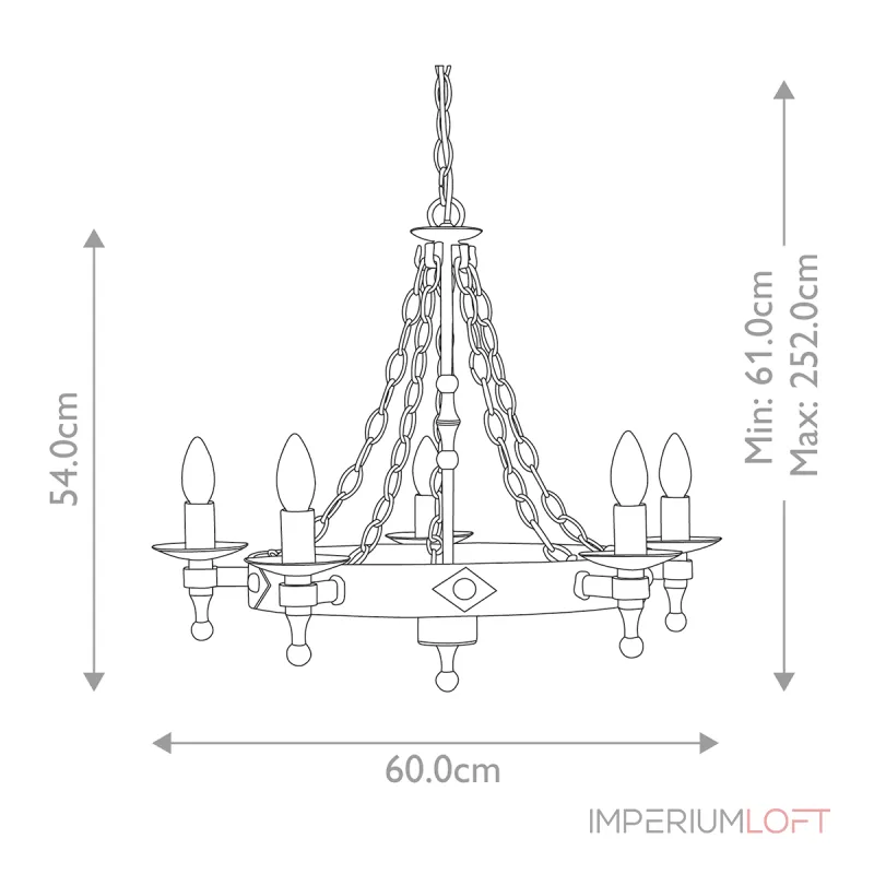 Люстра Elstead Lighting Warwick WR5-GRAPHITE