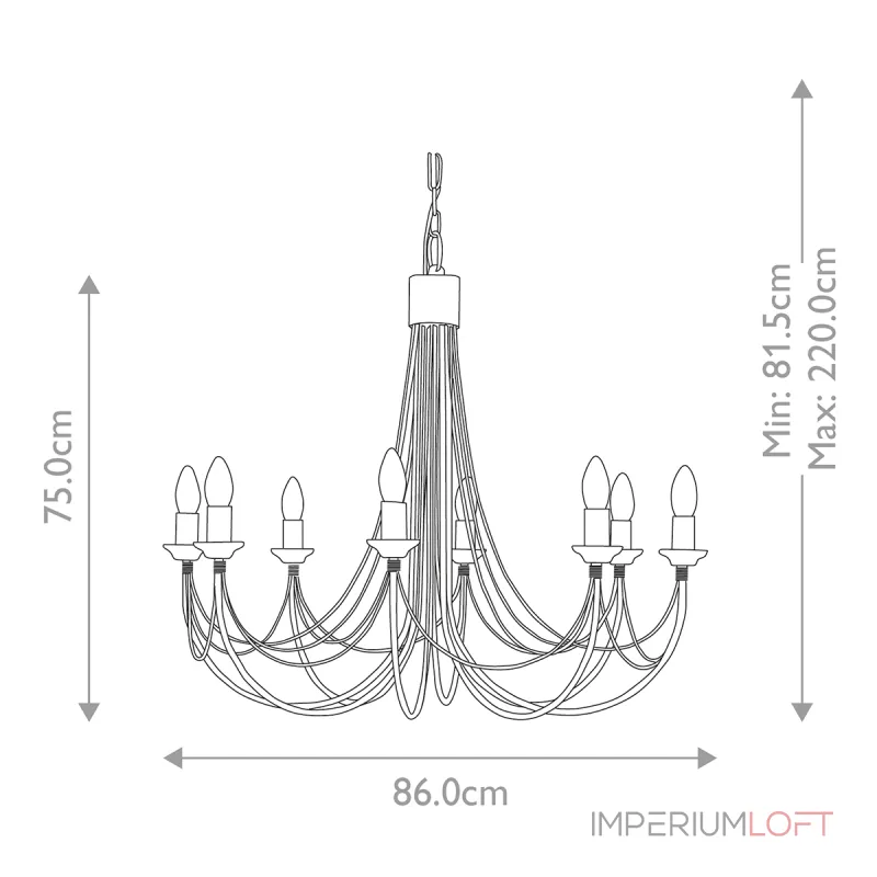 Люстра Elstead Lighting Carisbrooke CB8-BLACK