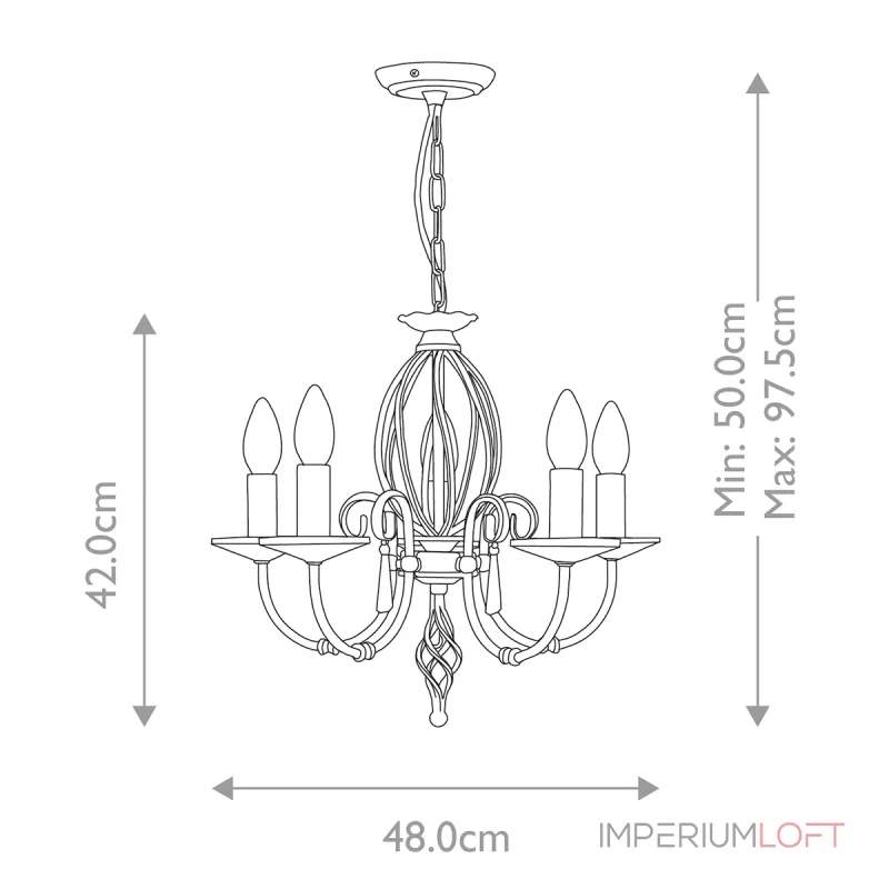 Люстра Elstead Lighting Aegean AG5-POL-NICKEL Люстра Elstead Lighting Aegean AG5-POL-NICKEL