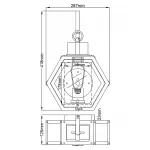 Настенный фонарь Quoizel Heath QN-HEATH-S-BU