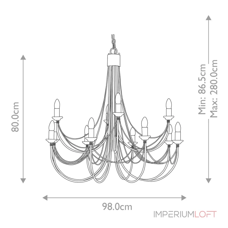Люстра Elstead Lighting Carisbrooke CB12-BLACK