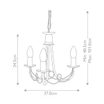 Люстра Elstead Lighting Minster MN3-IV-GOLD