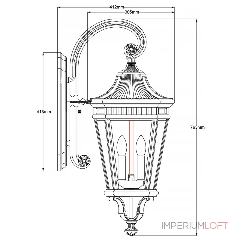 Настенный фонарь Feiss Cotswold lane FE-COTSLN2-L-BK