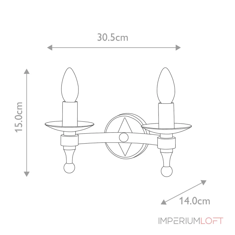 Бра Elstead Lighting Warwick WR2-GRAPHITE