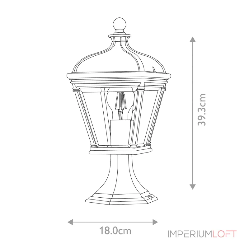 Фонарь-пьедестал Elstead Lighting Bayview BAYVIEW-3M-BK