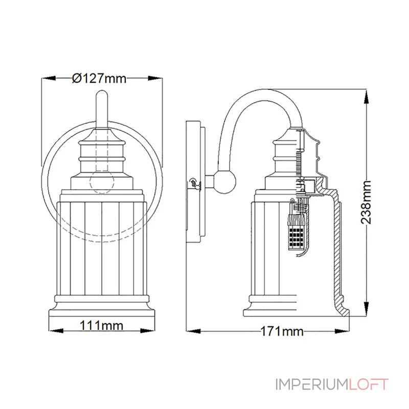 Бра для ванной Quoizel Swell QZ-SWELL1-BB-BATH