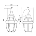 Настенный фонарь Quoizel Newbury QZ-NEWBURY2-M-PB