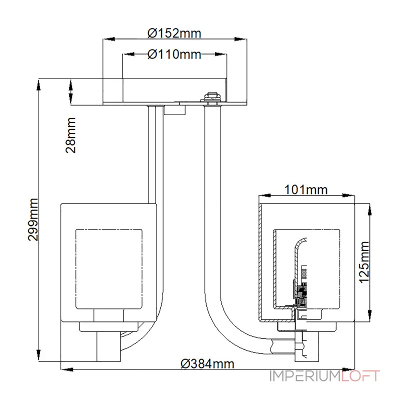 Потолочный светильник для ванной Quoizel Kolt QZ-KOLT-SF-PC-BATH
