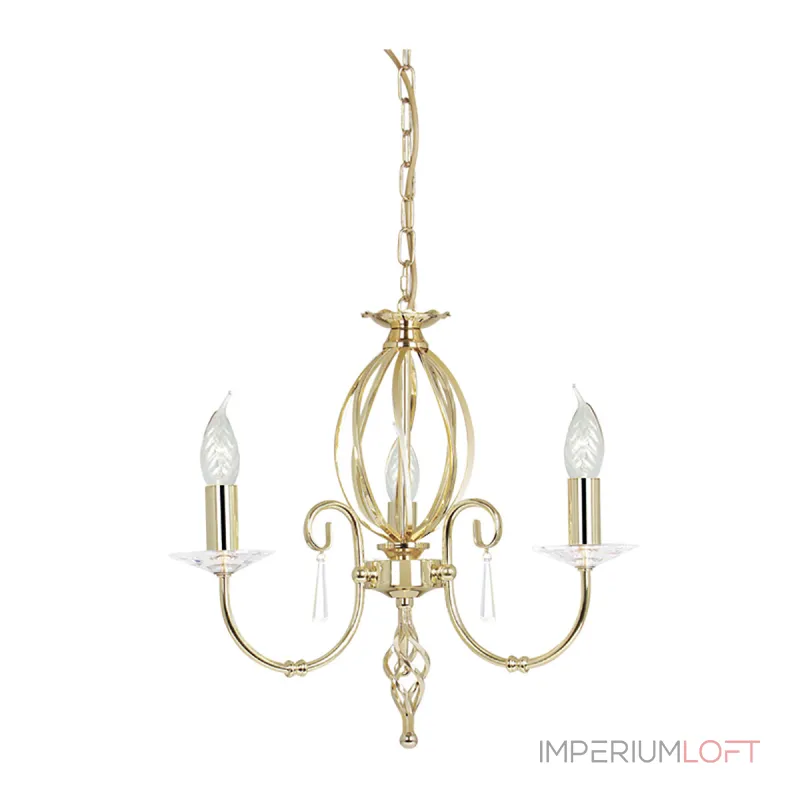 Люстра Elstead Lighting Aegean AG3-POL-BRASS Люстра Elstead Lighting Aegean AG3-POL-BRASS