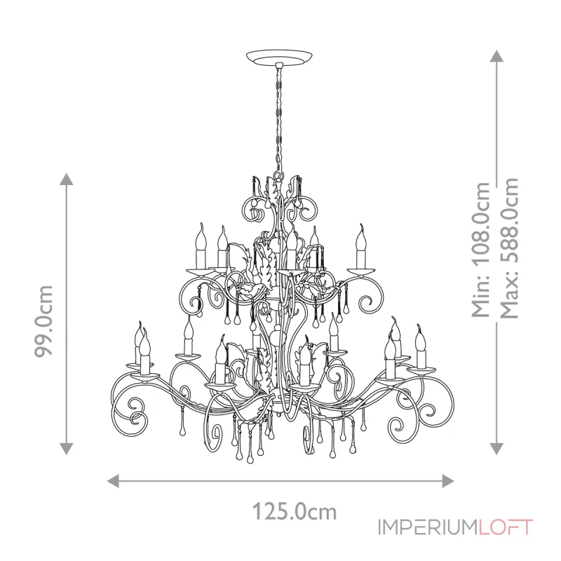 Люстра Elstead Lighting Amarilli AML15-BRONZE Люстра Elstead Lighting Amarilli AML15-BRONZE