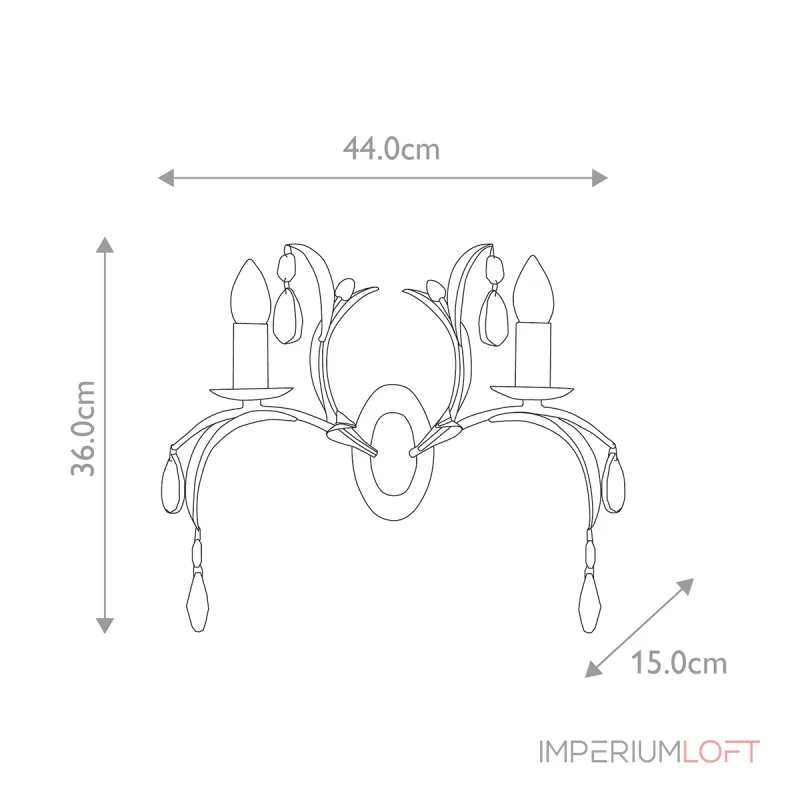 Бра Elstead Lighting Lily LL2-ANT-BRZ Бра Elstead Lighting Lily LL2-ANT-BRZ