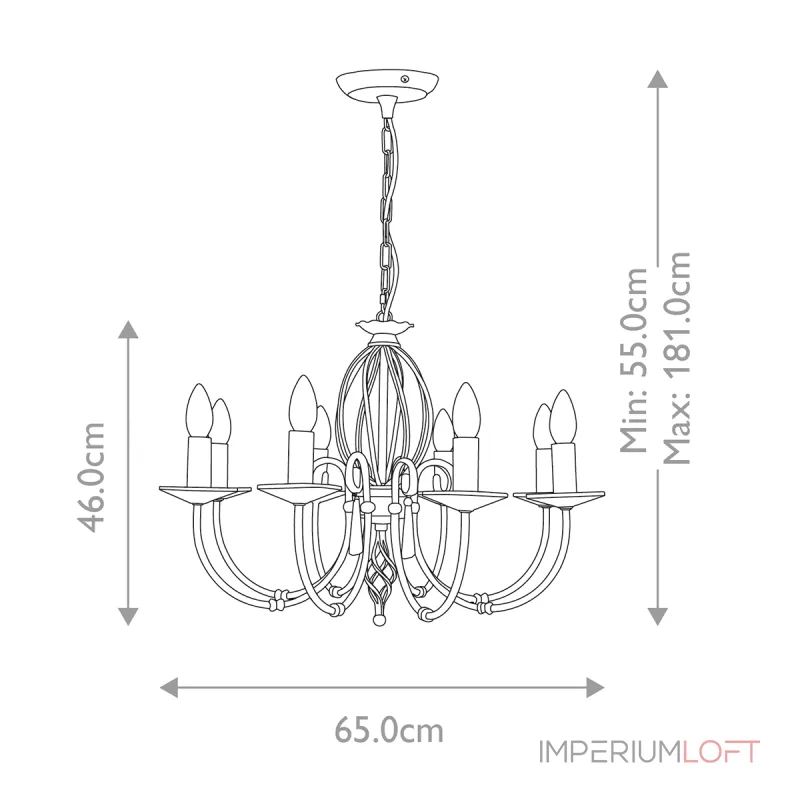 Люстра Elstead Lighting Aegean AG8-AGED-BRASS Люстра Elstead Lighting Aegean AG8-AGED-BRASS