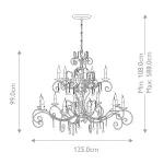 Люстра Elstead Lighting Amarilli AML15-BLK-SILVER