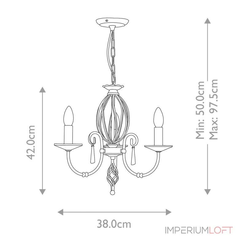Люстра Elstead Lighting Aegean AG3-POL-NICKEL