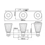 Бра для ванных комнат Kichler Kayva QN-KAYVA3-PN