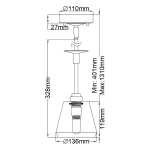 Подвесной светильник Elstead Lighting Agatha BATH-AGATHA1P-PC